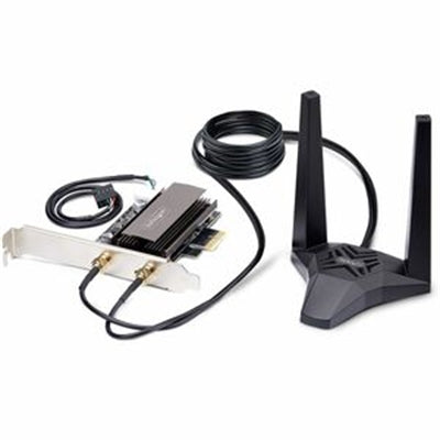 StarTech.com Wi-Fi 6E PCIe Network Card, Bluetooth 5.3, Magnetic Antenna Base, Tri-Band 802.11ax, AX5400 WiFi NIC, Windows/Linux StarTech.com Wi-Fi 6E PCIe Network Card, Bluetooth 5.3, Magnetic Antenna Base, Tri-Band 802.11ax, AX5400 WiFi NIC, Windows/Linux